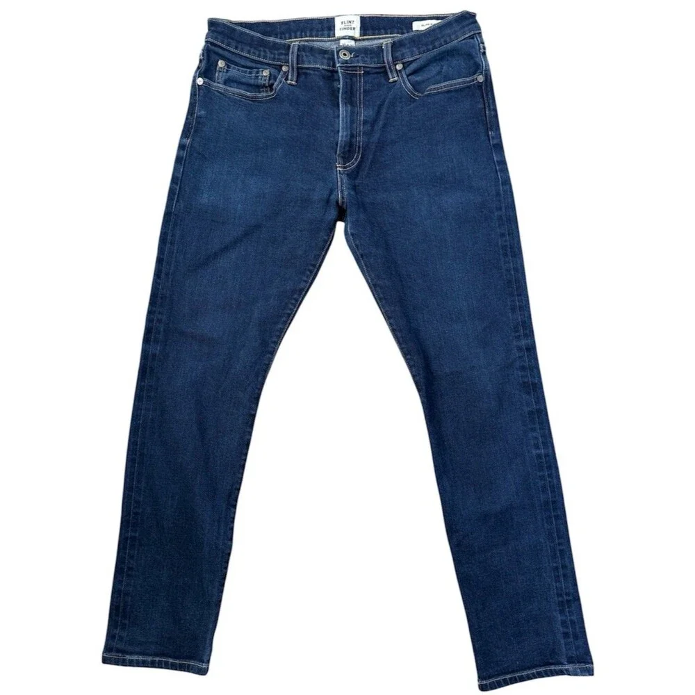 Flint and Tinder Selvidge Slim Fit Dark Wash Jeans Men’s Size 33x30